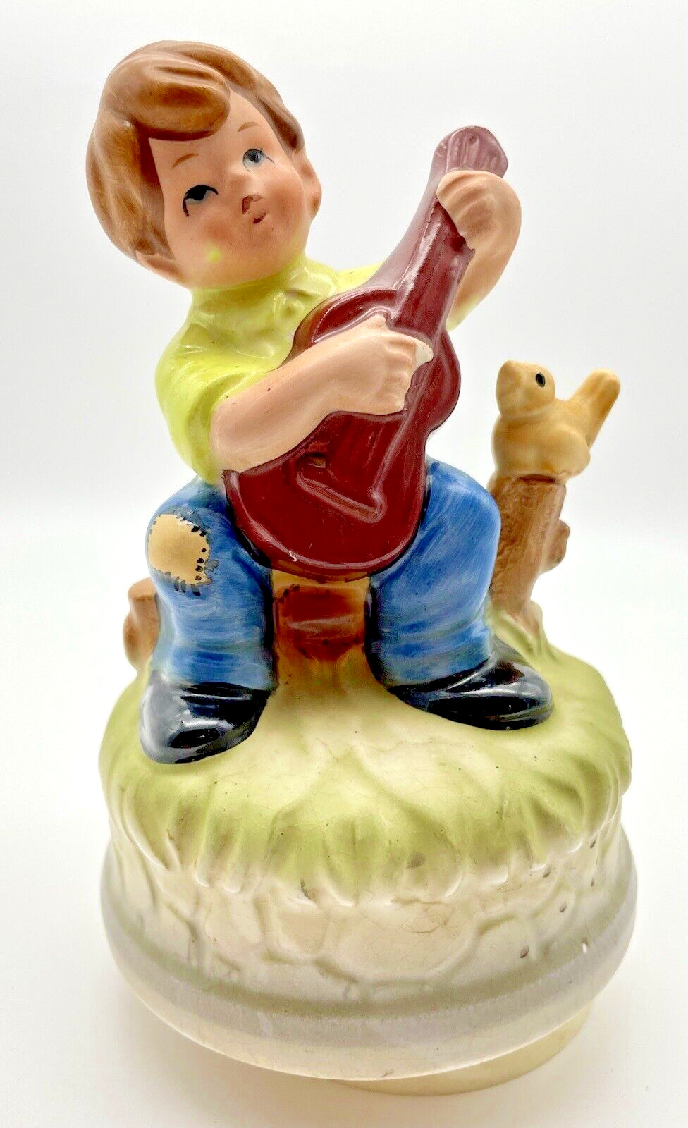 Vintage Music Box Japan Boy with Guitar TALES FROM THE VIENNA WOODS VIDEO WORKS
