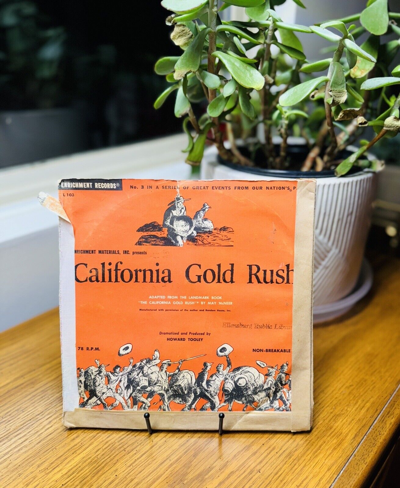 RARE Vintage Enrichment Records California Gold Rush 78rpm 10”