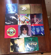 Lot Of 11 - 80s Metal/ Rock 45rpm Records w picture sleeves  NM VINYL picture