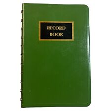 Vintage Green Record Book Note Pad Vinyl Cover Unused 7