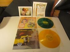 GREEN  & gold VINYL  LOT OF 2 + RECORD ALBUMS  nm + 2 PRINTS   g1246 picture