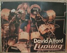 RARE David Alford 1986 Ludwig Drums Promo Poster, 22