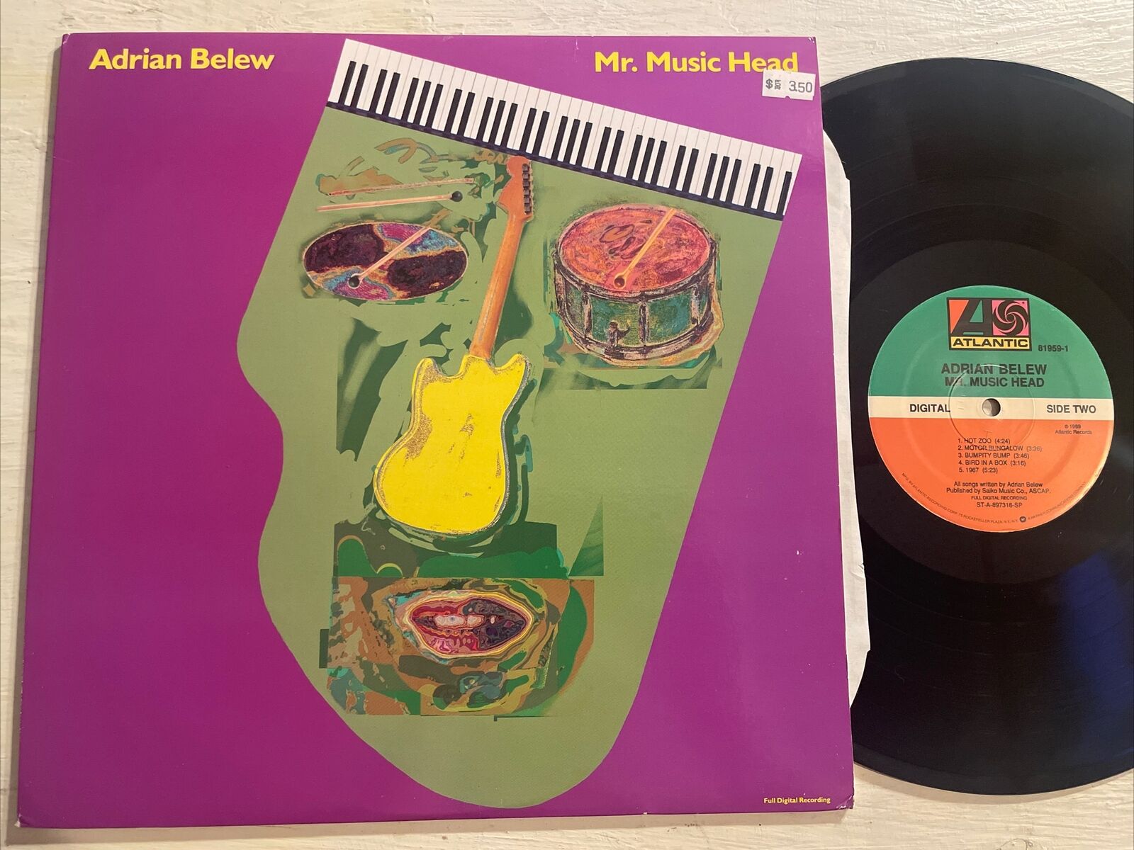 Adrian Belew Mr. Music Head LP Atlantic 1989 PROMO Press King Crimson + Inner M-