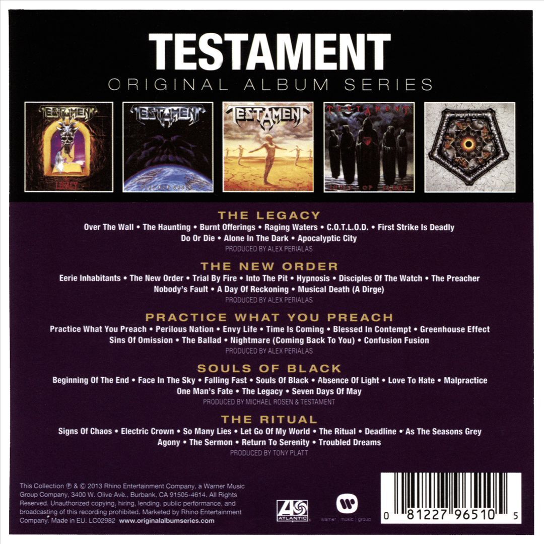 TESTAMENT - ORIGINAL ALBUM SERIES NEW CD