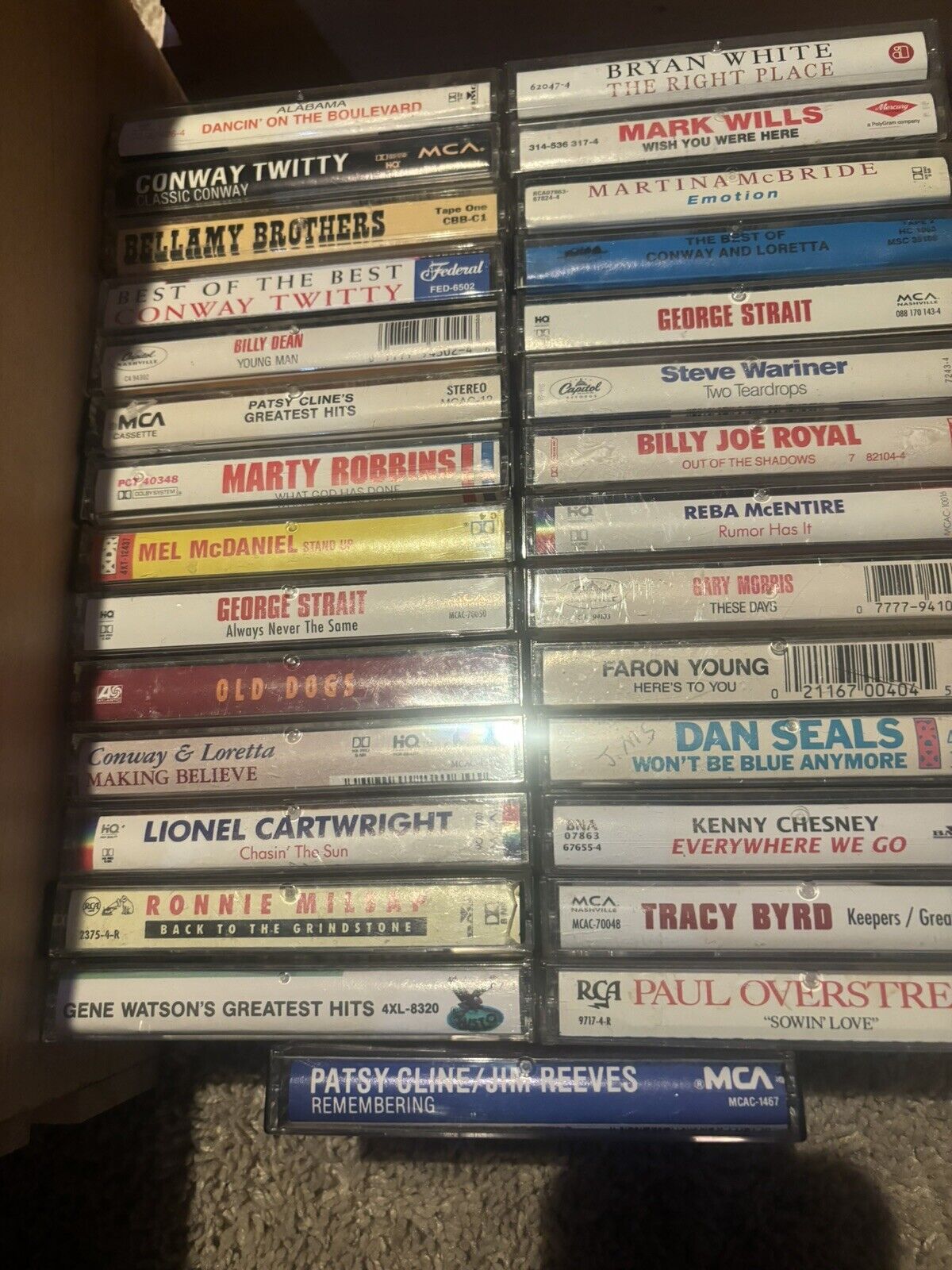 Vintage Cassette Tape Bulk Lot Mixed Of 29 Cassettes Classic Country Music