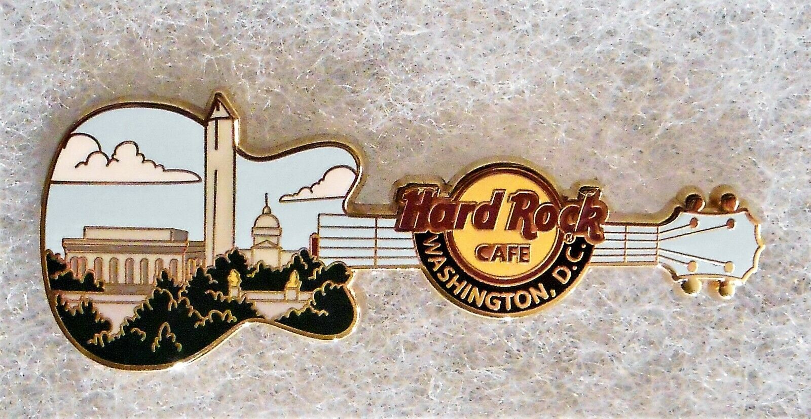 HARD ROCK CAFE WASHINGTON DC MONUMENTS IN THE SKYLINE GUITAR PIN # 71043