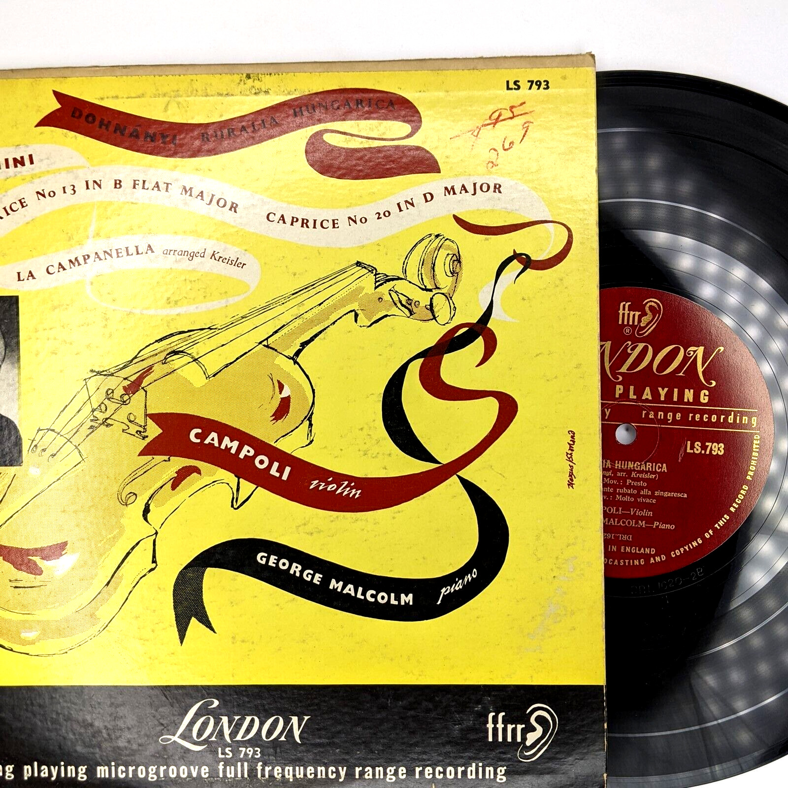 1966 Dohnanyi Paganini Campoli Malcolm Ruralia 33 RPM #793 Hungarica Caprice J1