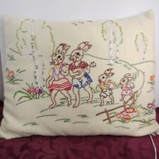 Kitcy Easter Bunnys Family Dad Playing The Guitar Hand Embroidered picture