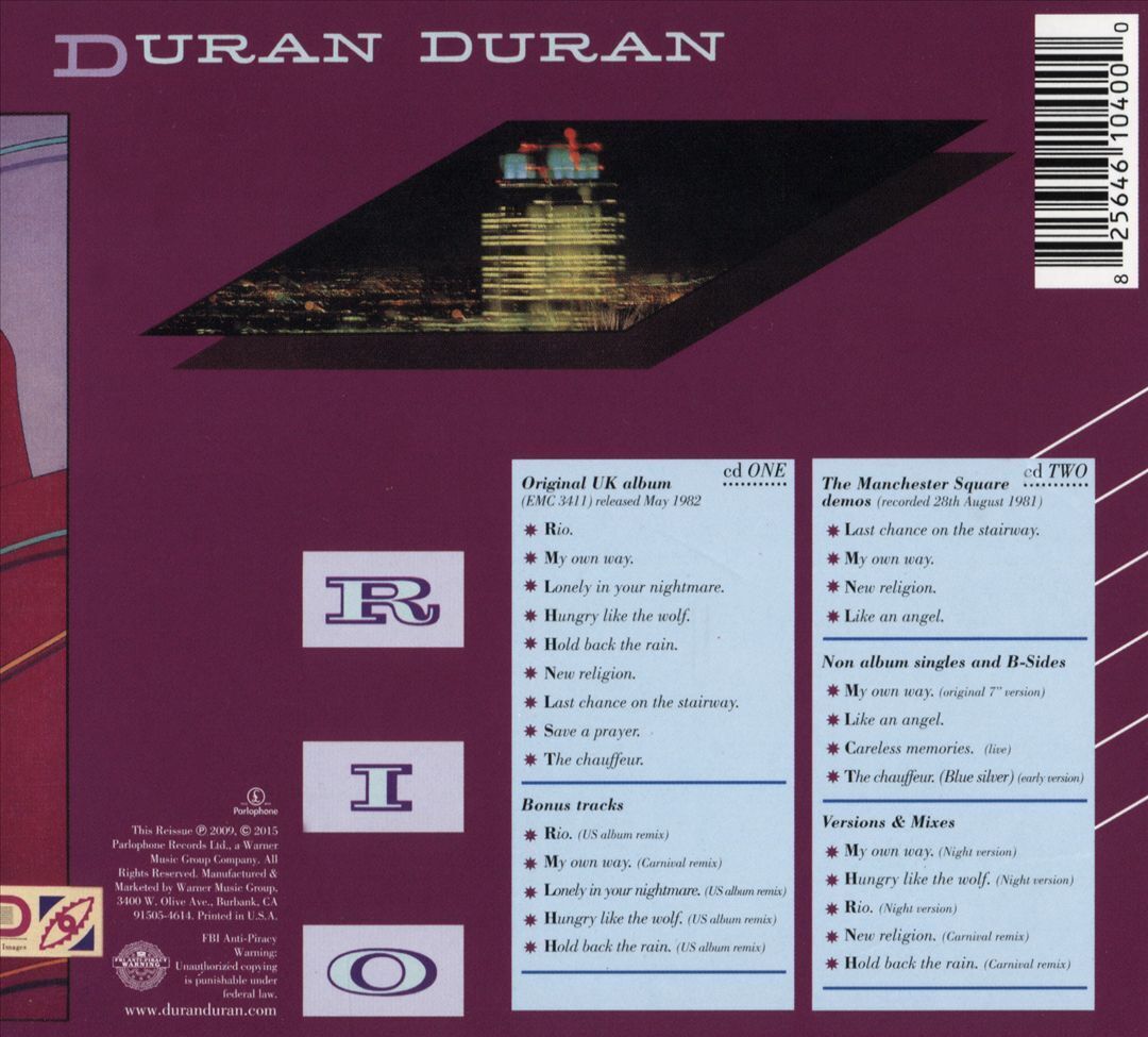DURAN DURAN - RIO [DELUXE EDITION] [DIGIPAK] NEW CD