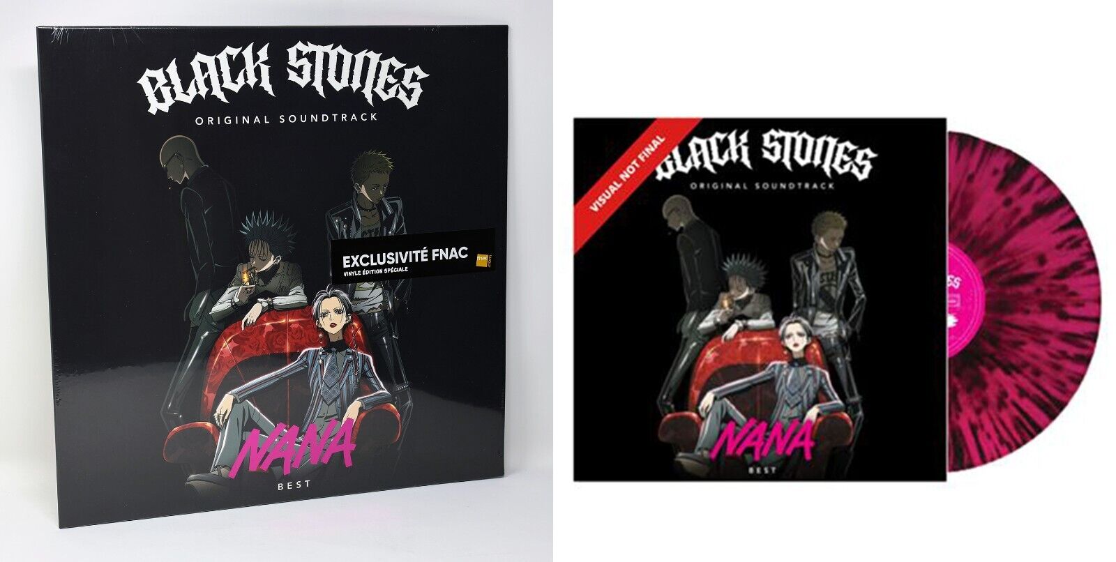 Nana Best Collection Anime Vinyl Record Soundtrack LP (Black Stones Splatter)