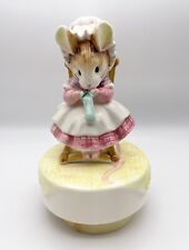 Vintage Beatrix Potter Mouse Music Box Appley Dappley 1983 Excellent TESTED picture