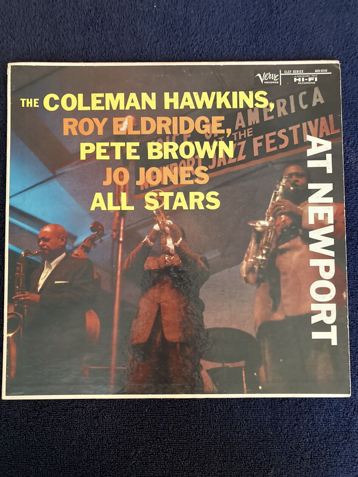 THE COLEMAN HAWKINS ALL STARS~At Newport. 1957 Vinyl LP, VERVE. Excellent Shape