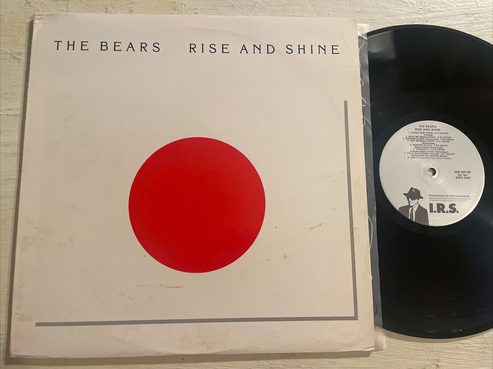 Adrian Belew The Bears Rise And Shine LP IRS 1988 1st USA Press Promo + Inner M-