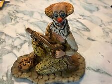 Creepy Clown with Banjo Vintage Figurine picture