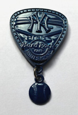 Hard Rock Cafe Pin Badge Yankee Stadium Baseball 3D Guitar Pick Series Navy Blue picture
