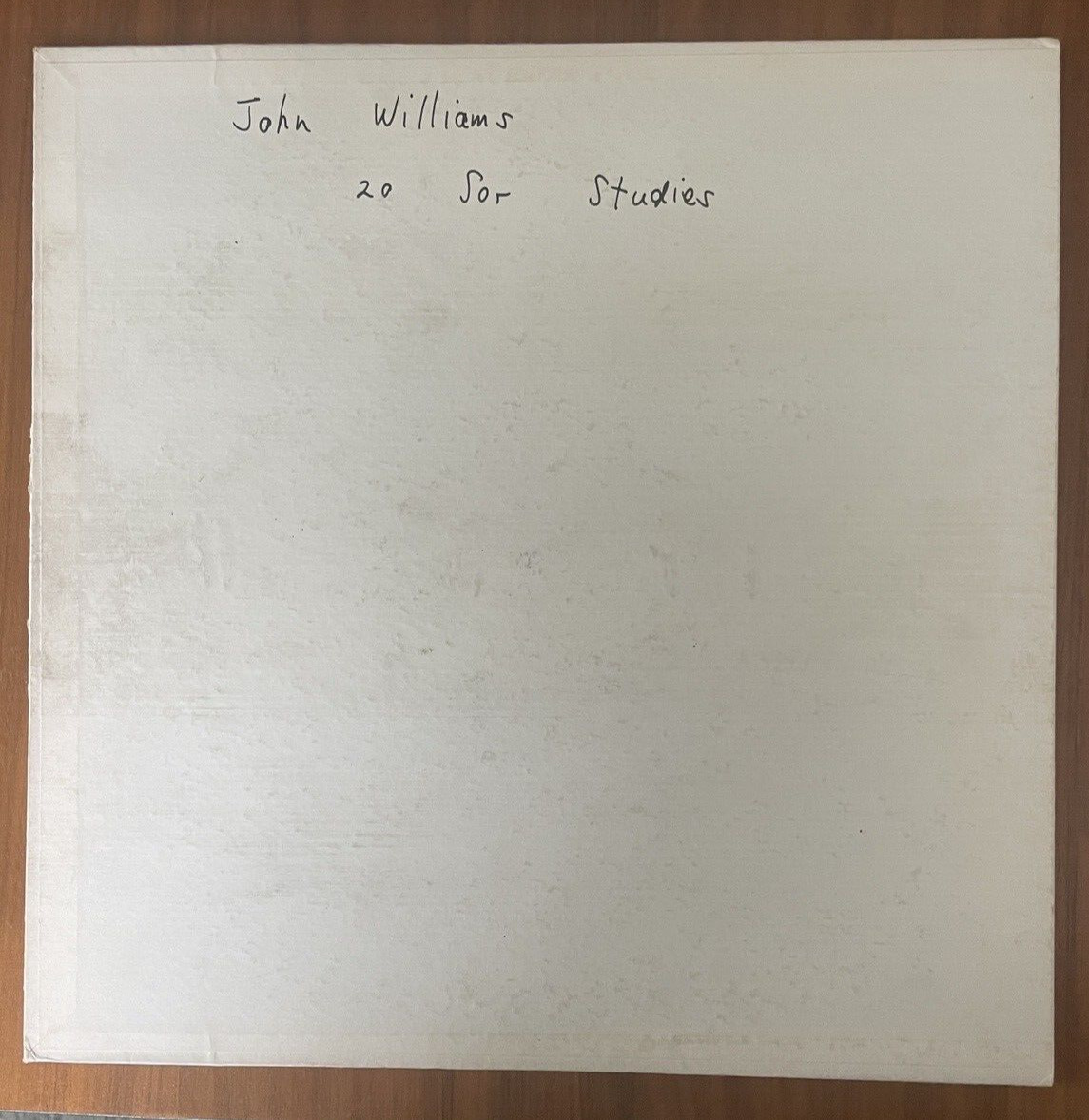 JOHN WILLIAMS LP  20 For Studies Test Pressing WXN-19039 June 6 1963 VERY RARE