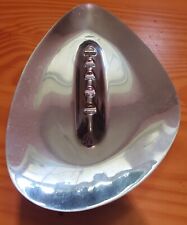 VTG Metal Ashtray Chrome Guitar Pick Shape Metal Retro Reflective Well Crafted  picture