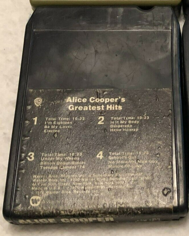Alice Cooper - Greatest Hits  1974- 8 Track Tape \
