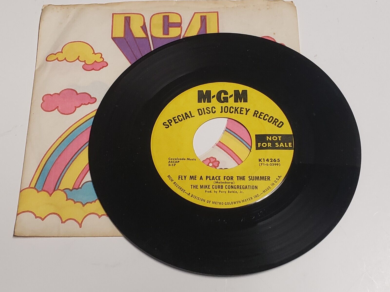 Vtg 1971 45 RPM Mike Curb Congregation – Fly Me A Place For The Summer PROMO VG+