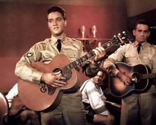Elvis Presley plays his guitar with band in G.I. Blues 16x20 Poster picture