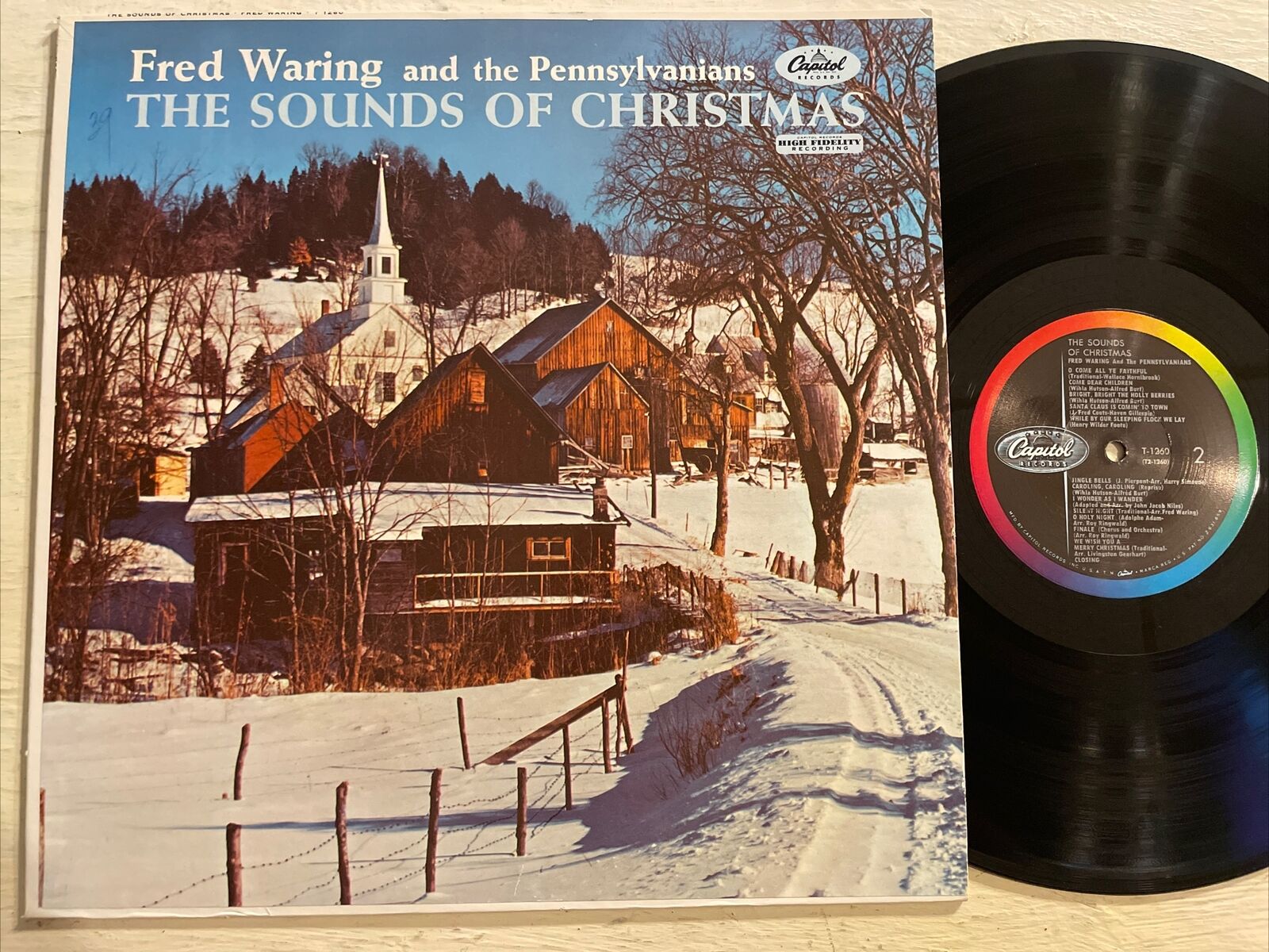 Fred Waring The Sounds Of Christmas LP Capitol Mono Vintage Holiday EX/EX