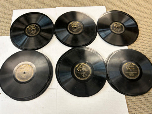 VICTOR LABEL PRE-WAR 78 RPM RECORDS LOT OF 15 VARIOUS ARTISTS AND GENRES VG