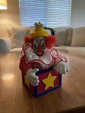 Vintage Wind Up Clown Music Box By Amber Stone Music Box picture