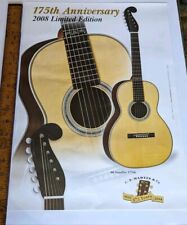 VERY RARE 2008 00 STAUFFER 175TH MARTIN GUITAR DEALER POSTER READY TO FRAME  picture