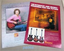 PAIR of vintage IBANEZ GUITAR print ads with LEE RITENOUR show AS series, LR10  picture