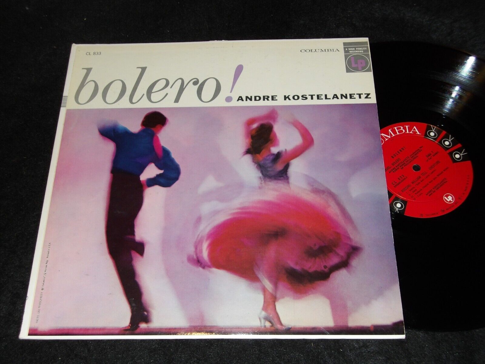 Gorgeous Vintage Nostalgia Cover LP BOLERO Andre Kostelanetz RAVEL Rossini