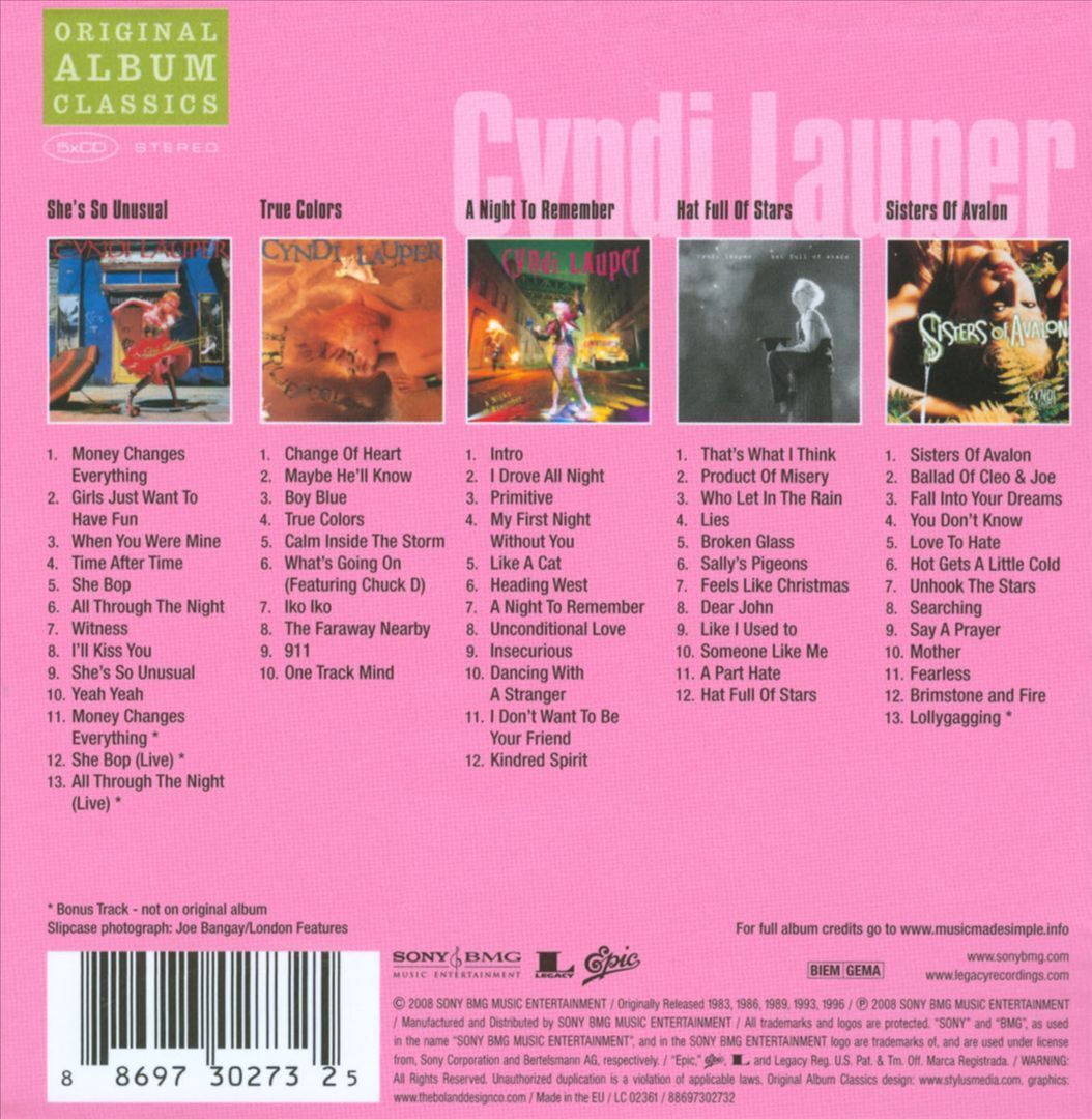 CYNDI LAUPER - ORIGINAL ALBUM CLASSICS NEW CD