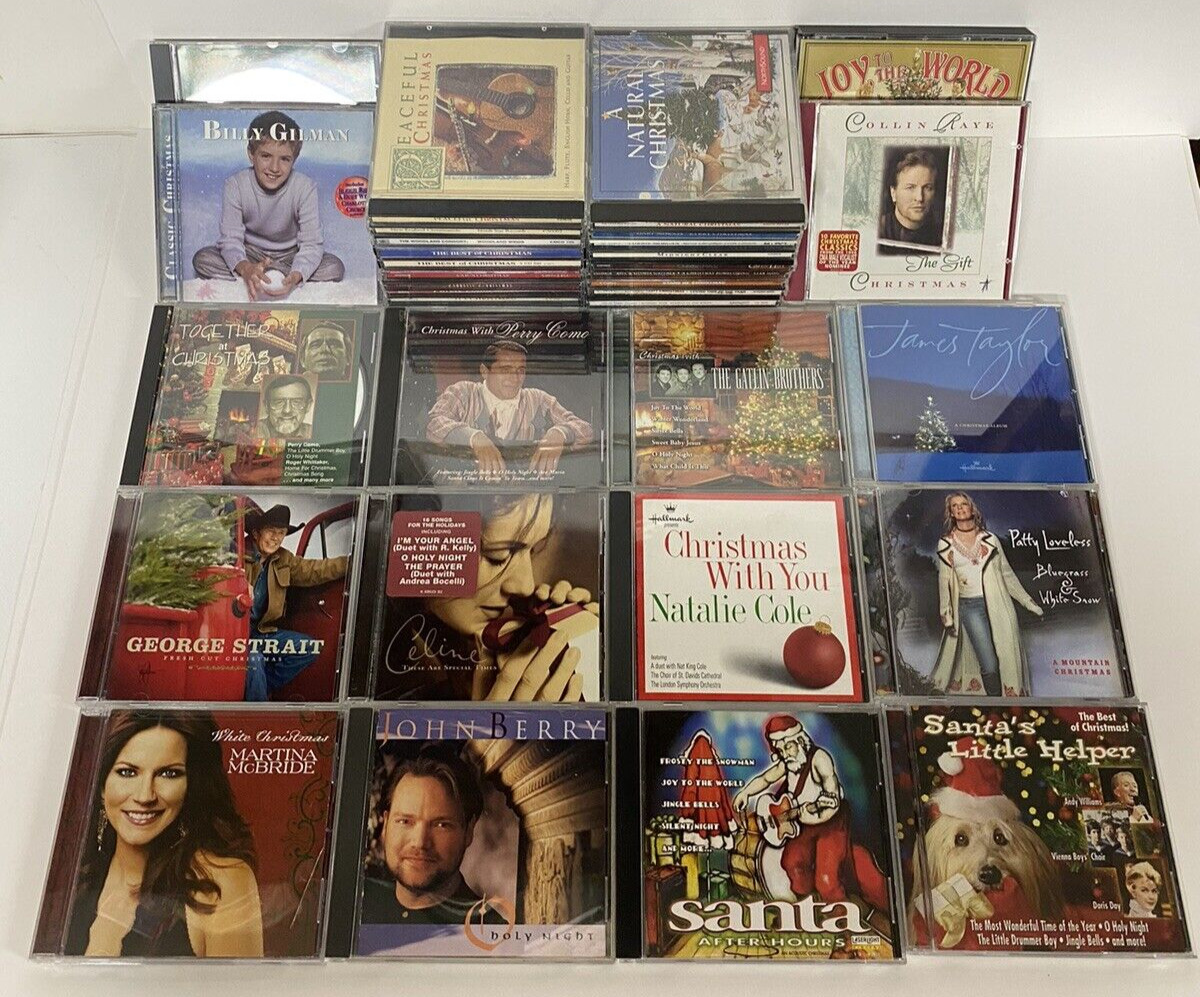 Lot of 35 Christmas Holiday CDs Country Pop Classic Collection EX Condition