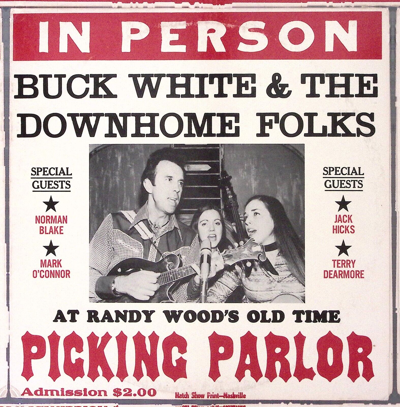 BUCK WHITE LIVE AT RANDY WOOD'S PICKING PARLOR NORMAN BLAKE VINYL LP 168-33W