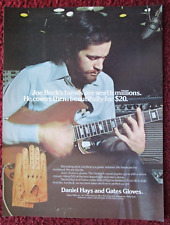 1977 GATES Gloves Print Ad ~ JOE BECK Jazz Guitar, Hands Worth a Million Dollars picture