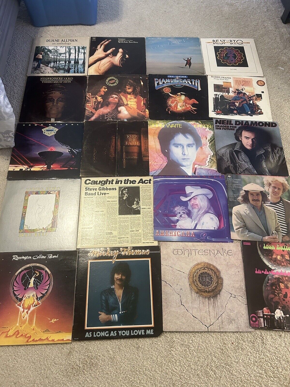 Huge Lot 74 Vintage Rock Vinyl LP’s What You See Is What You Get. Great Artist