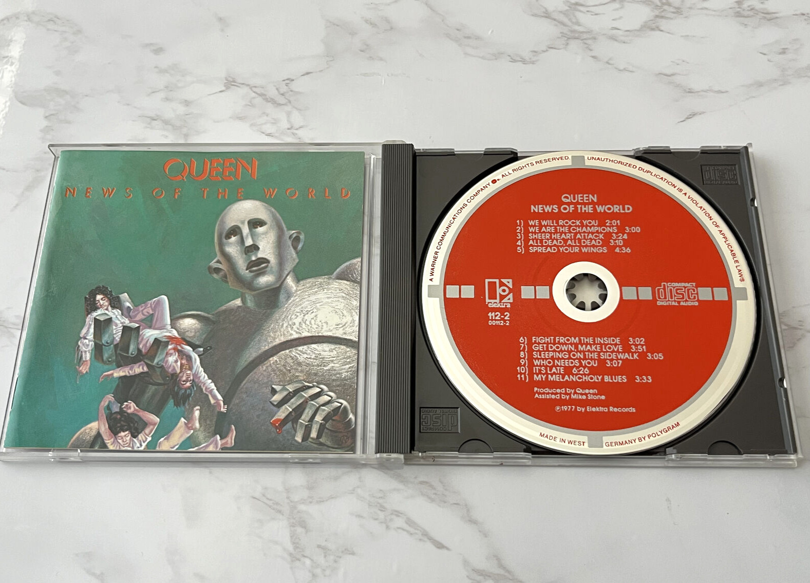 Queen News Of The World CD TARGET DISC WEST GERMANY 1984 Elektra 112-2 RARE