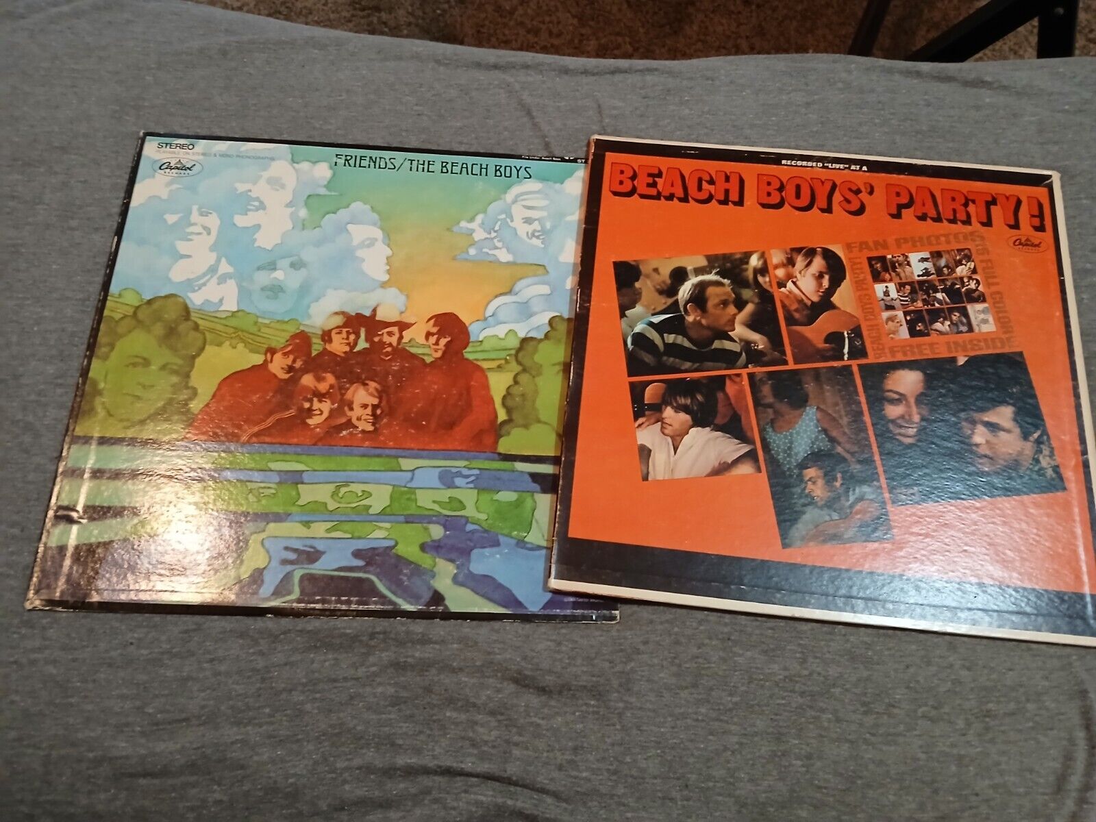 Two Vintage Beach Boys Vinyl Albums Friends And Party Capitol