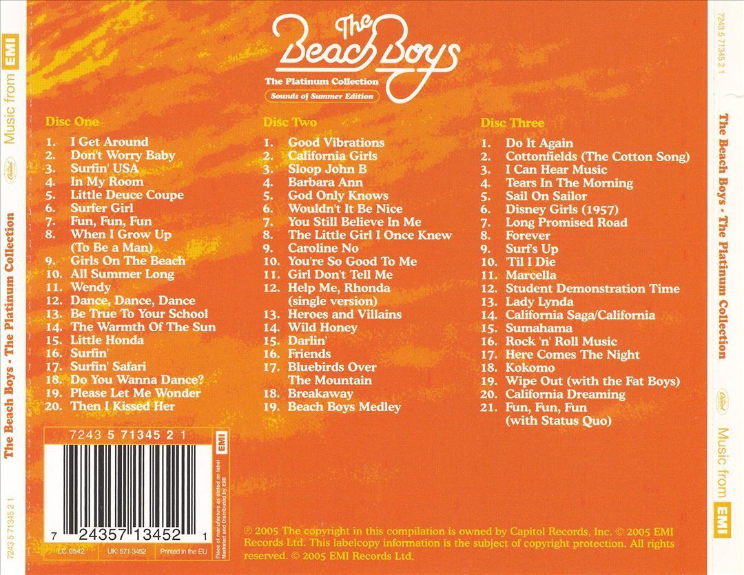 THE BEACH BOYS - PLATINUM COLLECTION: SOUNDS OF SUMMER EDITION NEW CD