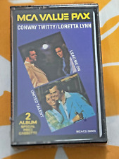 CONWAY TWITTY & LORETTA LYNN 2 ALBUM PAX CASSETTE TAPE *NEW SEALED* picture