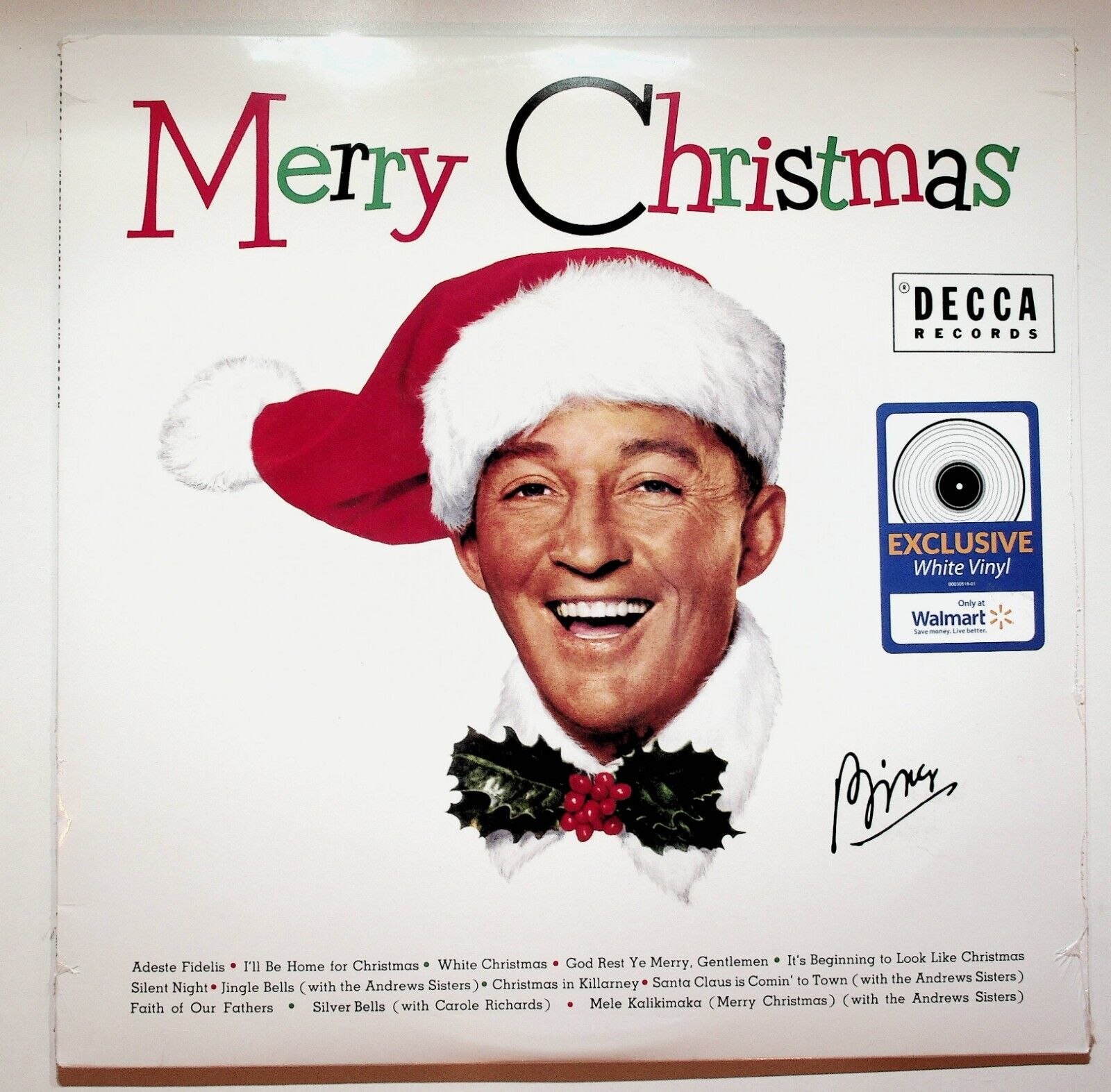 2014 Bing Crosby Merry Christmas White Colored Vinyl LP Record SEALED