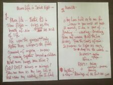 HAND WRITTEN DRAFTS BY JIMI HENDRIX OF ‘MOONLITE’ ,NEVER RELEASED *(Repro)* picture