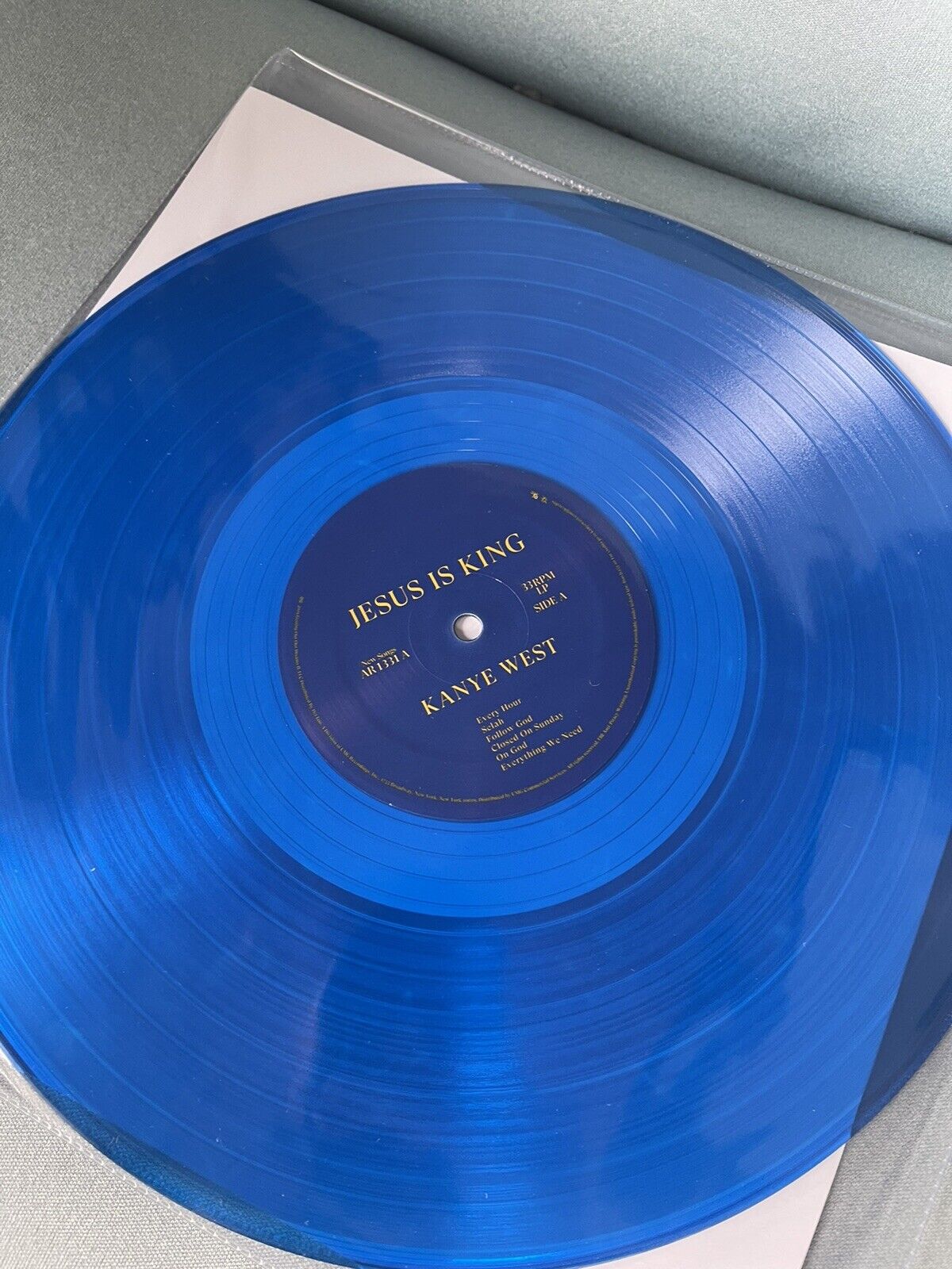 Kanye West Jesus Is King Vinyl Album Blue Vinyl