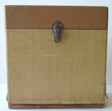 Vintage GENUINE CAROL PRODUCT Wooden Record Carrying Case Holder picture