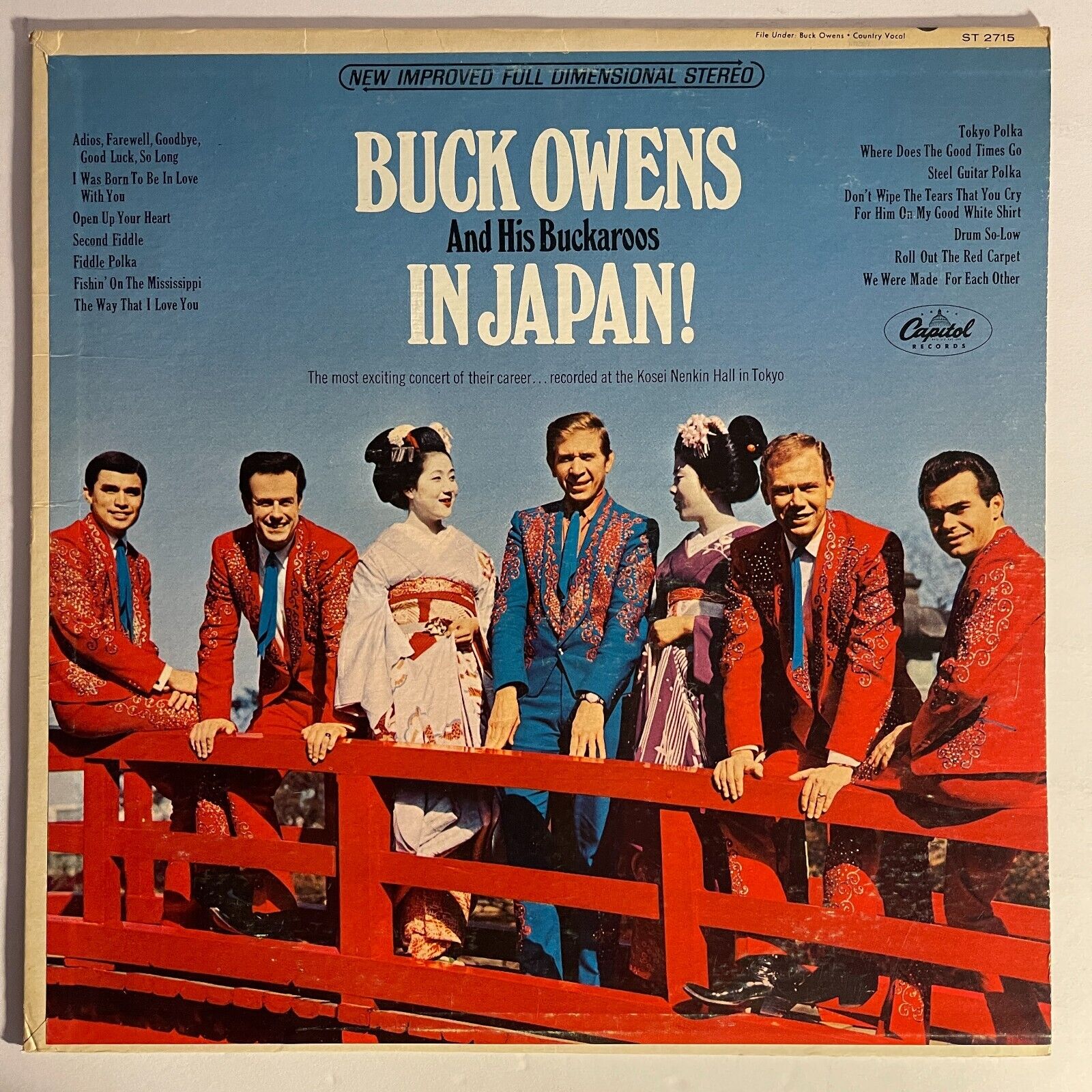 Buck Owens And His Buckaroos In Japan Vinyl, LP 1967 Capitol Records ‎– ST-2715