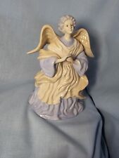 Vintage Grey Haired Angel Music Box Figurine picture