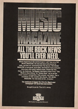 Vintage Music Magazine Radio Show Print Ad 1982 The Source NBC Radio US Army picture