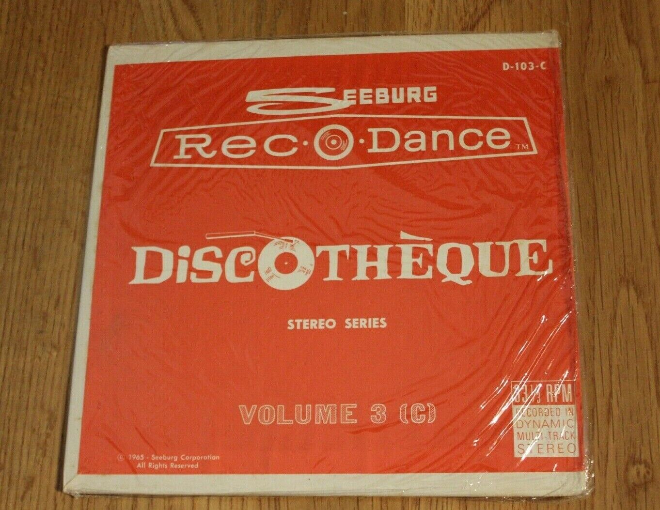 Seeburg Rec-O-Dance Compact 33 EP w/Jukebox Strips Vol.2 D103-C VG+