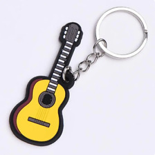 CLASSICAL GUITAR KEYCHAIN PVC GUITAR KEYRING NEW picture
