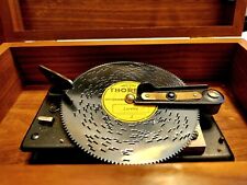 Vintage Thorens Disc Music Box With Nine Discs. Made in Switzerland. Clean picture