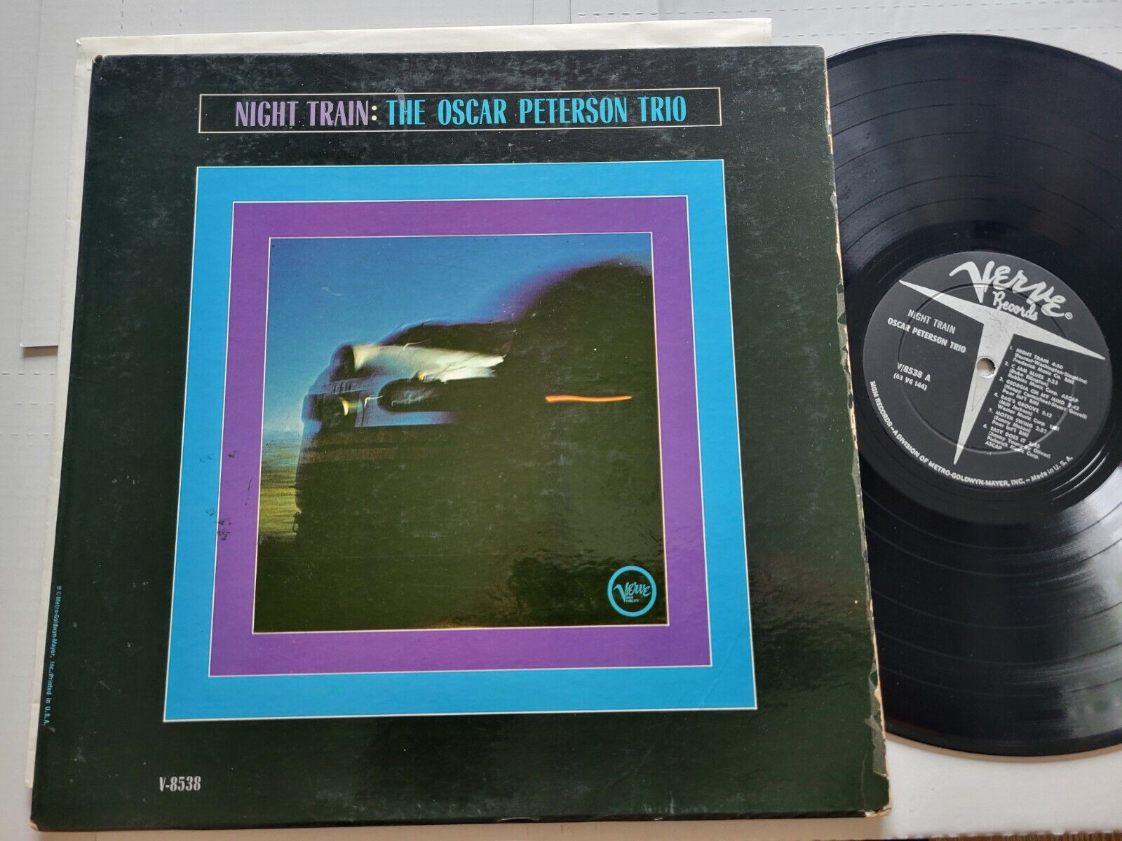 THE OSCAR PETERSON TRIO - Night Train 1963 VERVE MONO Deep Groove JAZZ (LP)